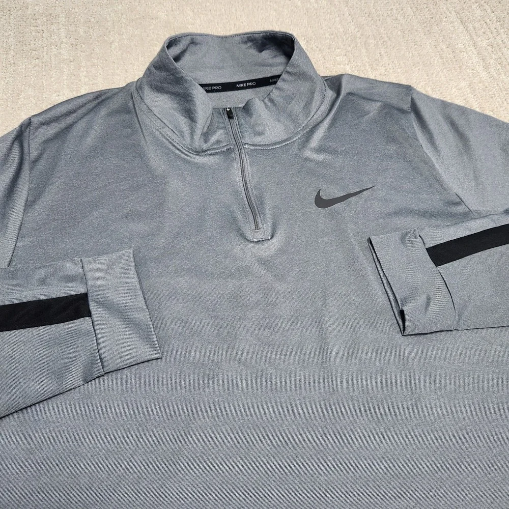 Nike Pro Sweat Shirt Men XL Hyper Dry 1/4 Zip Lightweight‎ Performance Running